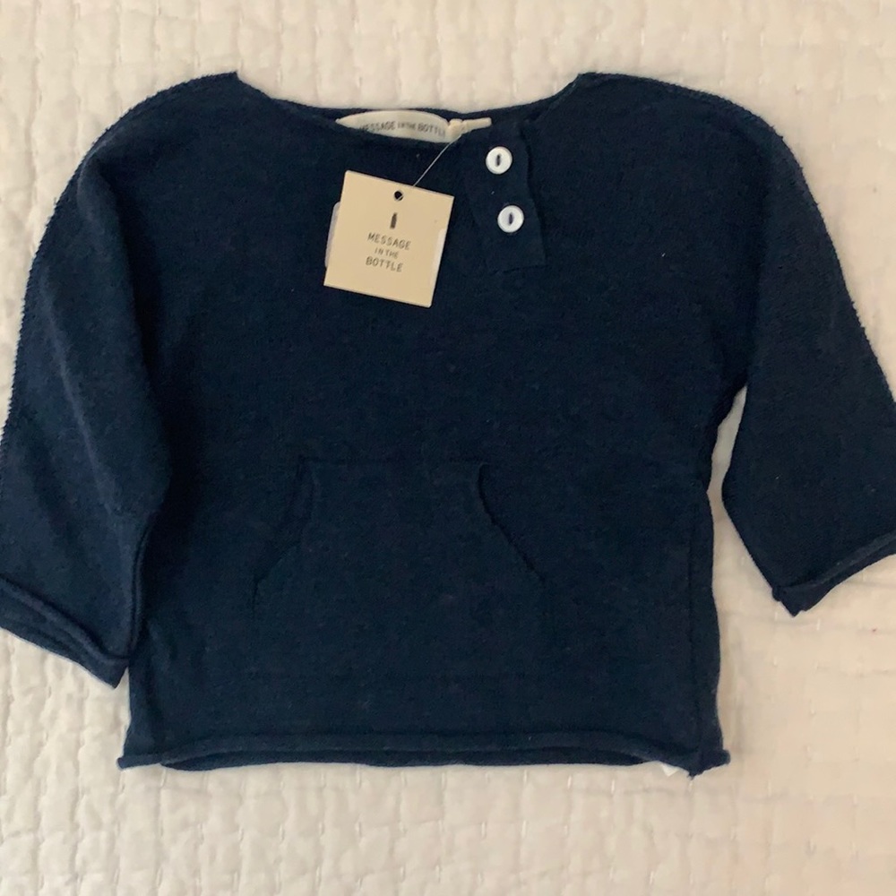 Message in the Bottle Navy Knit Sweater